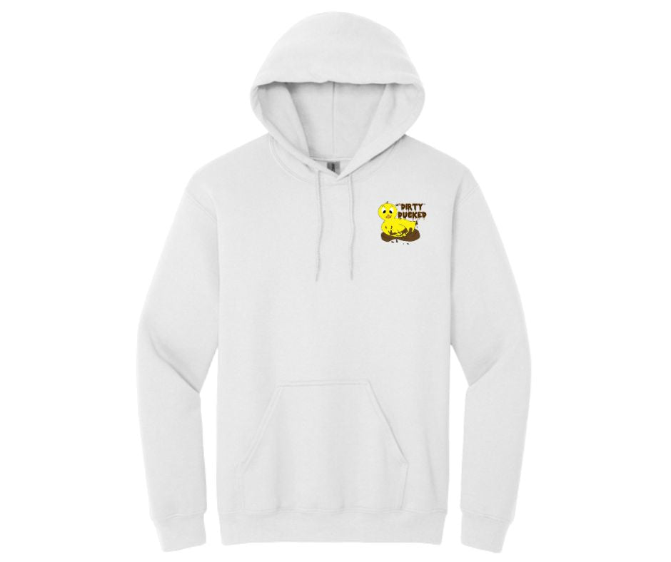 WHITE DIRTY DUCK HOODIE